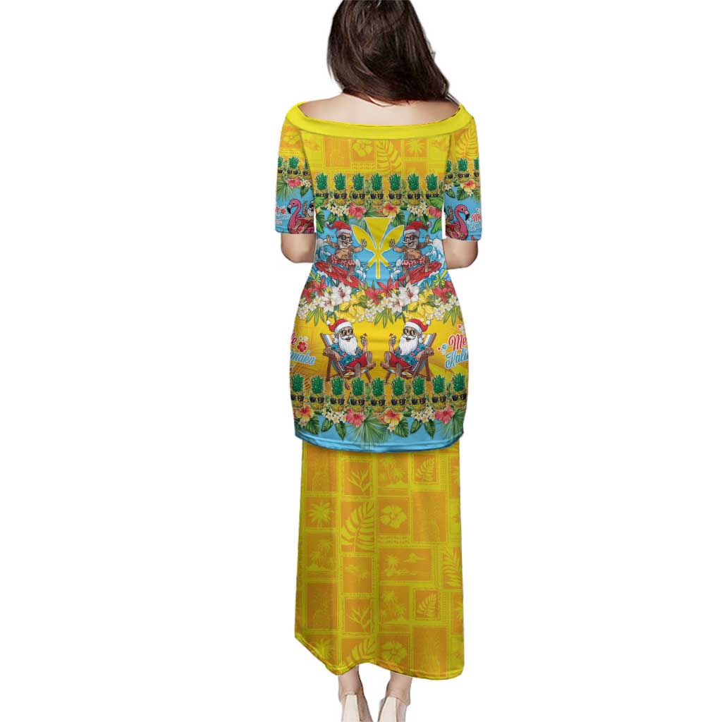 Hawaii Christmas Family Matching Puletasi and Hawaiian Shirt Mele Kalikimaka Tropical Vibes LT05 - Polynesian Pride