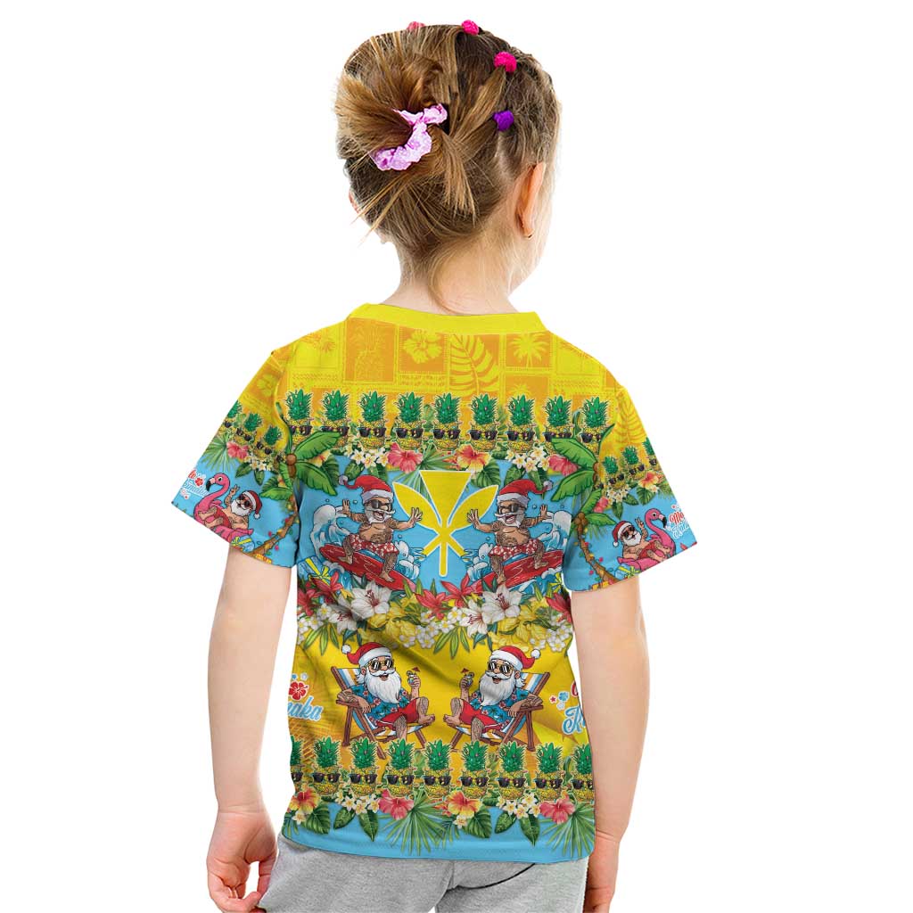 Hawaii Christmas Kid T Shirt Mele Kalikimaka Tropical Vibes LT05 - Polynesian Pride