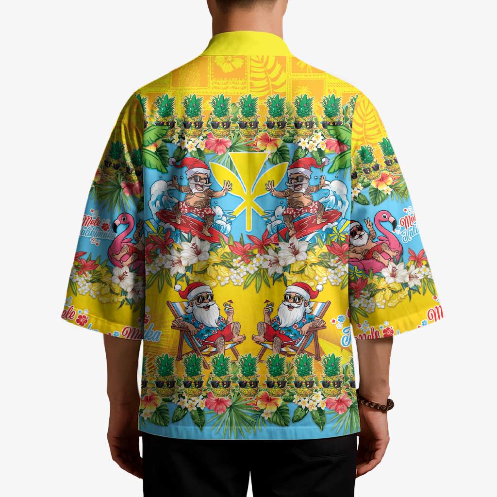 Hawaii Christmas Kimono Mele Kalikimaka Tropical Vibes - Polynesian Pride