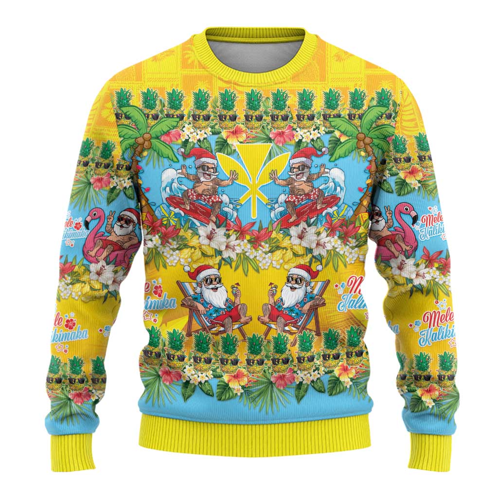 Hawaii Christmas Ugly Christmas Sweater Mele Kalikimaka Tropical Vibes LT05 - Polynesian Pride
