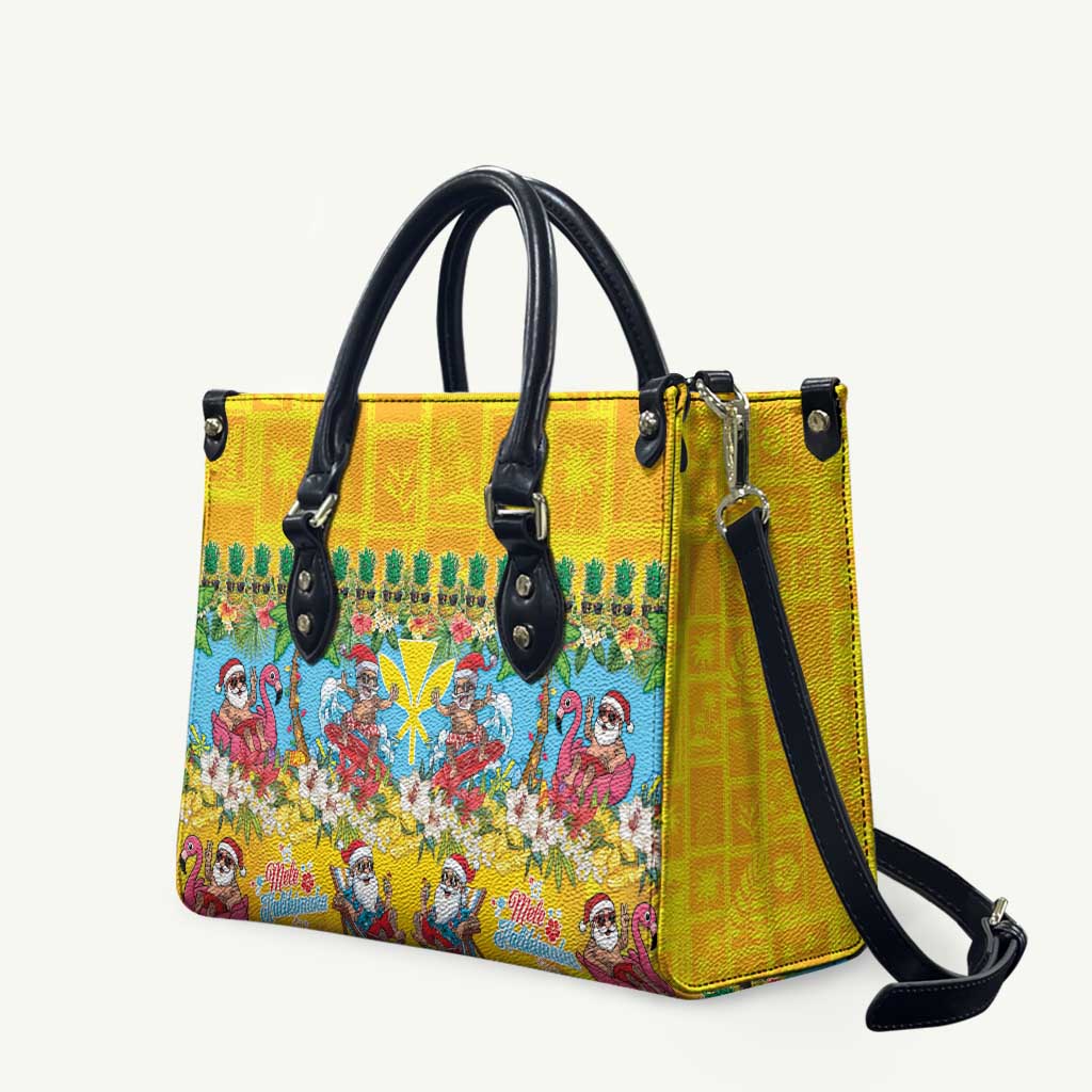 Hawaii Christmas Leather Bag Mele Kalikimaka Tropical Vibes - Polynesian Pride