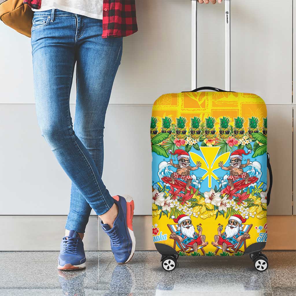 Hawaii Christmas Luggage Cover Mele Kalikimaka Tropical Vibes - Polynesian Pride