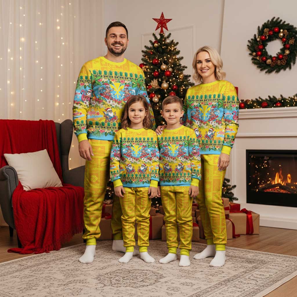 Hawaii Christmas Pajama Set Mele Kalikimaka Tropical Vibes - Polynesian Pride