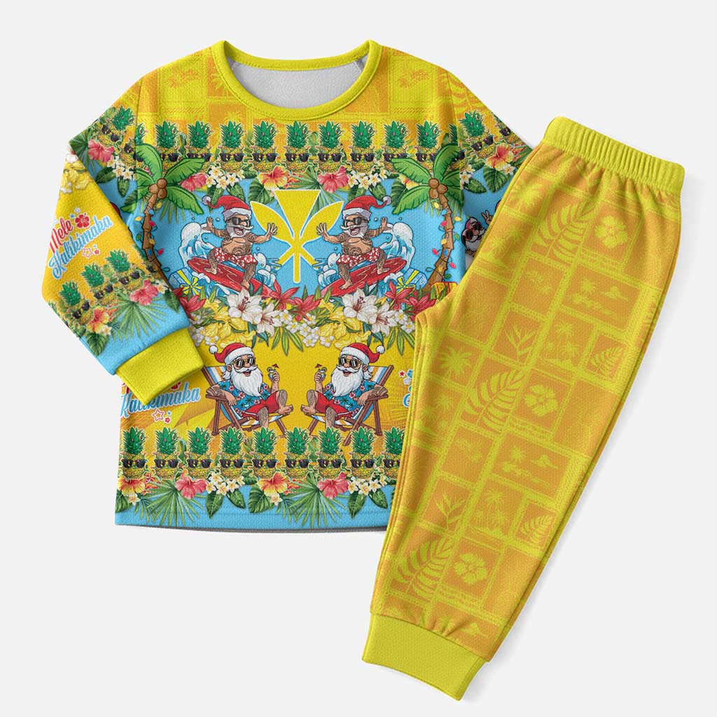 Hawaii Christmas Pajama Set Mele Kalikimaka Tropical Vibes - Polynesian Pride