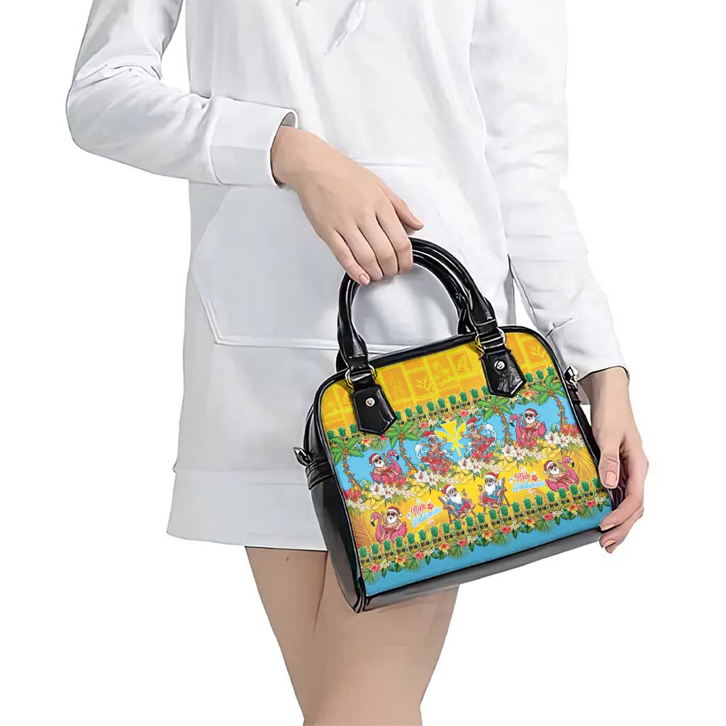 Hawaii Christmas Shoulder Handbag Mele Kalikimaka Tropical Vibes - Polynesian Pride