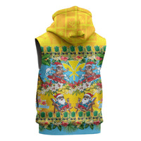Hawaii Christmas Sleeveless Zip Hoodie Mele Kalikimaka Tropical Vibes LT05 - Polynesian Pride