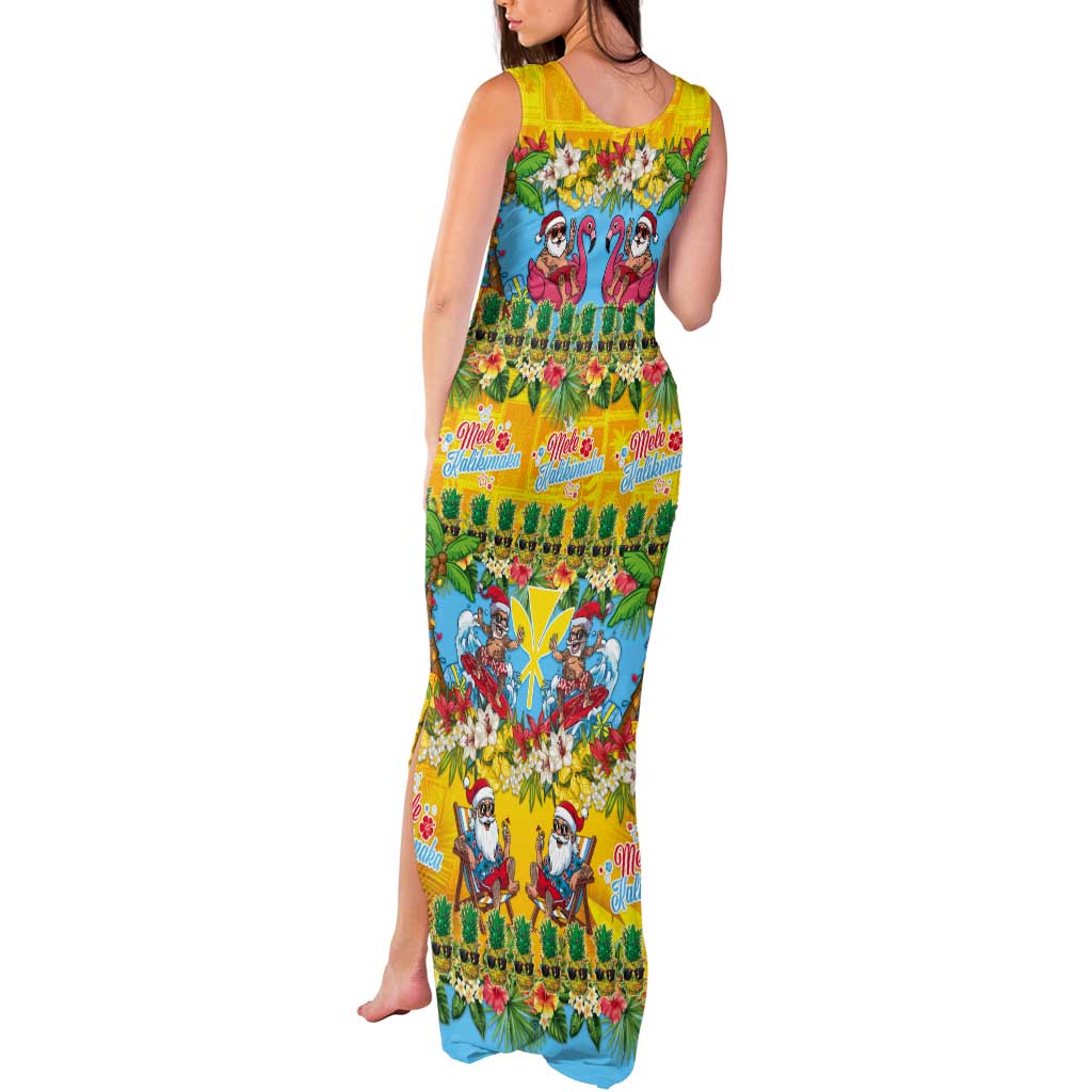 Hawaii Christmas Tank Maxi Dress Mele Kalikimaka Tropical Vibes - Polynesian Pride
