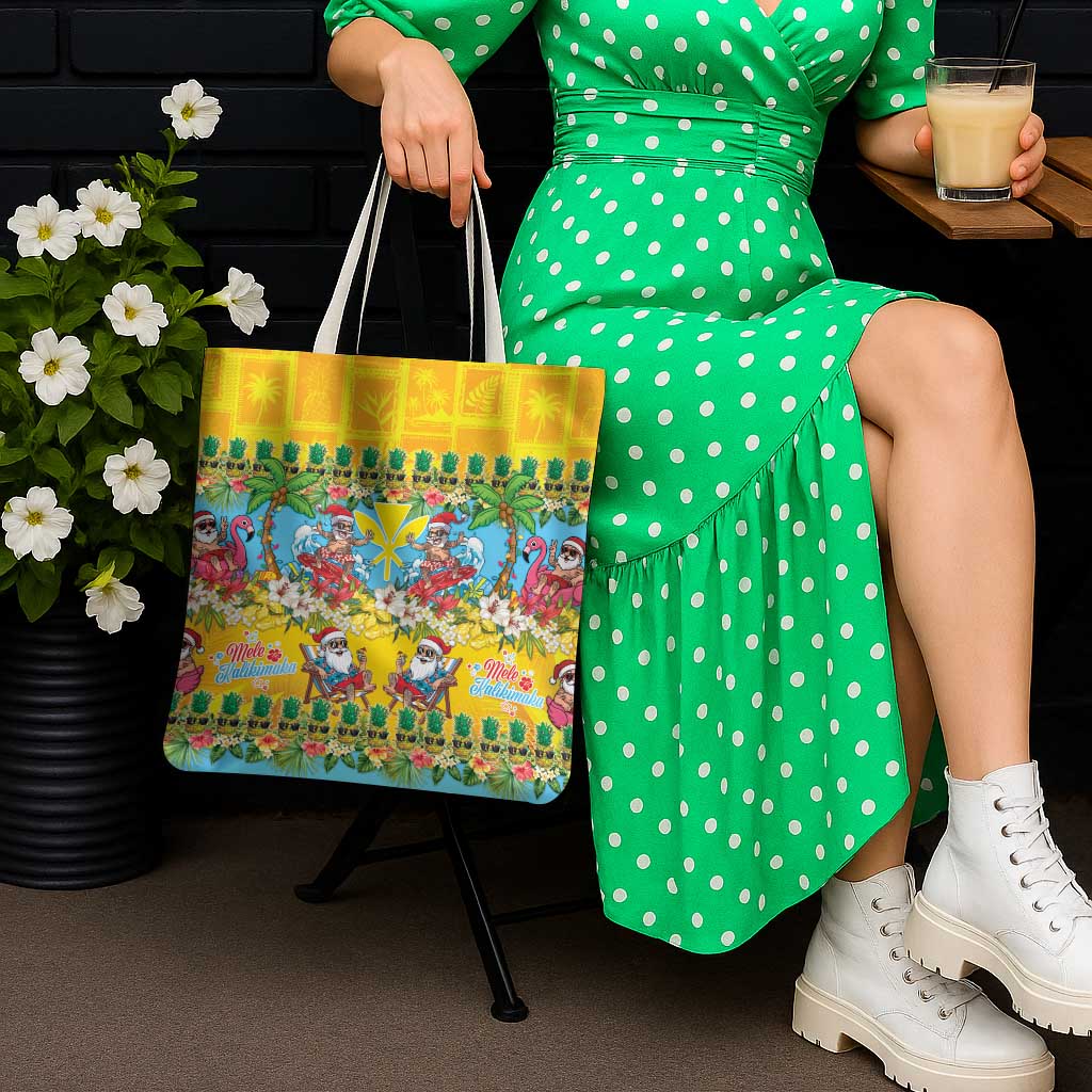 Hawaii Christmas Tote Bag Mele Kalikimaka Tropical Vibes - Polynesian Pride