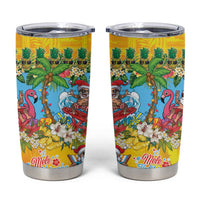 Hawaii Christmas Tumbler Cup Mele Kalikimaka Tropical Vibes LT05 Colorful - Polynesian Pride