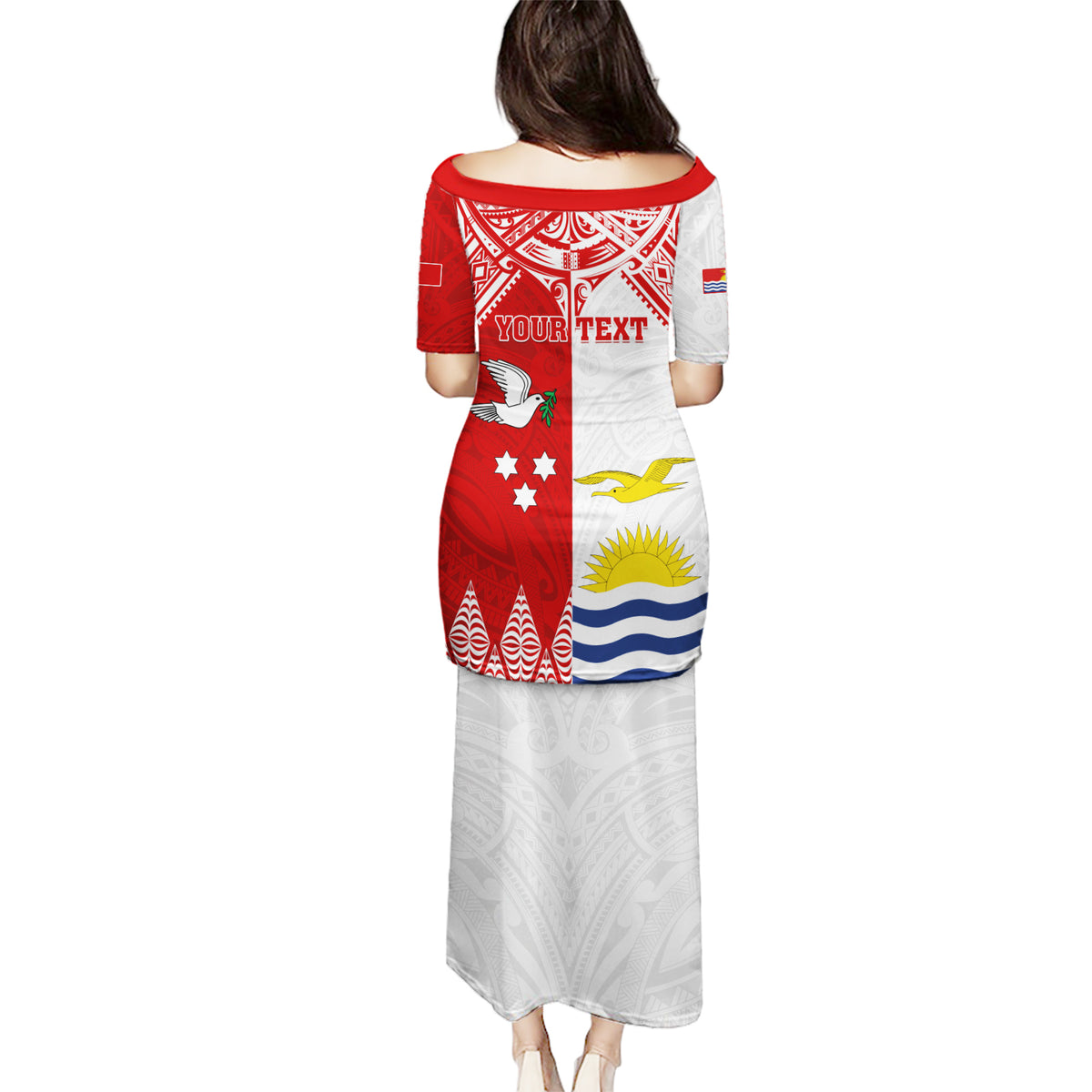 Personalised Tonga And Kiribati Puletasi Coat Of Arms Polynesian Pattern LT05 - Polynesian Pride