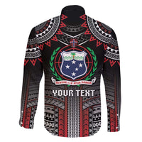 Personalised Samoa Black Saturday Family Matching Long Sleeve Bodycon Dress and Hawaiian Shirt Samoan Warrior Tribal Pattern LT05 - Polynesian Pride