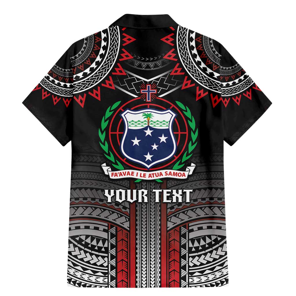 Personalised Samoa Black Saturday Family Matching Mermaid Dress and Hawaiian Shirt Samoan Warrior Tribal Pattern LT05 - Polynesian Pride
