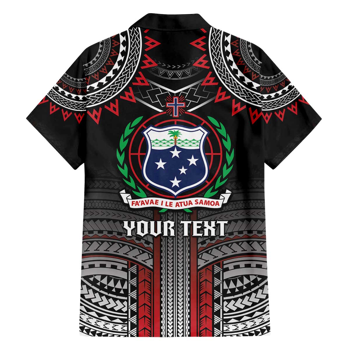 Personalised Samoa Black Saturday Family Matching Off The Shoulder Long Sleeve Dress and Hawaiian Shirt Samoan Warrior Tribal Pattern LT05 - Polynesian Pride