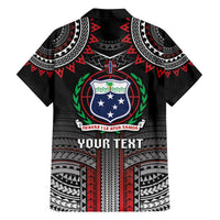 Personalised Samoa Black Saturday Family Matching Off The Shoulder Long Sleeve Dress and Hawaiian Shirt Samoan Warrior Tribal Pattern LT05 - Polynesian Pride