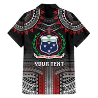 Personalised Samoa Black Saturday Family Matching Short Sleeve Bodycon Dress and Hawaiian Shirt Samoan Warrior Tribal Pattern LT05 - Polynesian Pride