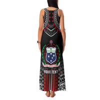 Personalised Samoa Black Saturday Family Matching Tank Maxi Dress and Hawaiian Shirt Samoan Warrior Tribal Pattern LT05 - Polynesian Pride