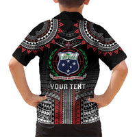 Personalised Samoa Black Saturday Kid Hawaiian Shirt Samoan Warrior Tribal Pattern LT05 - Polynesian Pride