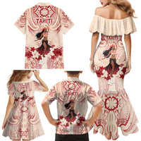Tahiti Women's Day Family Matching Mermaid Dress and Hawaiian Shirt With Polynesian Pattern LT05 - Polynesian Pride
