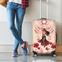 Tahiti Women's Day Luggage Cover With Polynesian Pattern