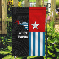 West Papua Garden Flag Polynesian Pattern With Coat Of Arms LT05 Garden Flag Blue - Polynesian Pride