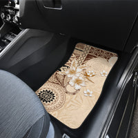 Samoa Siapo Pattern With Beige Hibiscus Car Mats