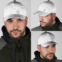 Samoa Siapo Pattern With White Hibiscus Classic Cap - Polynesian Pride