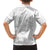 Samoa Siapo Pattern With White Hibiscus Family Matching Short Sleeve Bodycon Dress and Hawaiian Shirt LT05 - Polynesian Pride