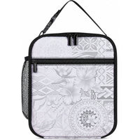Samoa Siapo Pattern With White Hibiscus Lunch Bag