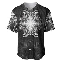 New Zealand Matariki Baseball Jersey Maori Moko Black Galaxy