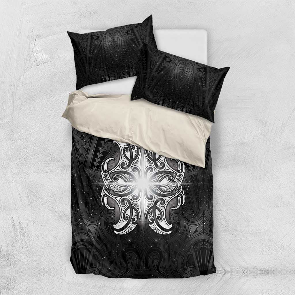 New Zealand Matariki Bedding Set Maori Moko Black Galaxy