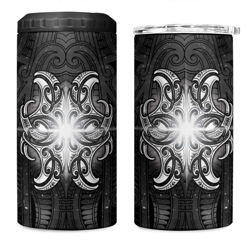 New Zealand Matariki 4 in 1 Can Cooler Tumbler Maori Moko Black Galaxy LT05 One Size: 16 oz Black - Polynesian Pride