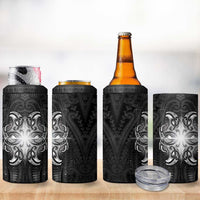New Zealand Matariki 4 in 1 Can Cooler Tumbler Maori Moko Black Galaxy LT05 - Polynesian Pride