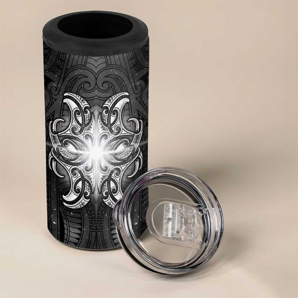 New Zealand Matariki 4 in 1 Can Cooler Tumbler Maori Moko Black Galaxy LT05 - Polynesian Pride