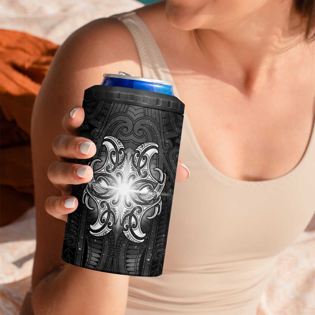 New Zealand Matariki 4 in 1 Can Cooler Tumbler Maori Moko Black Galaxy LT05 - Polynesian Pride