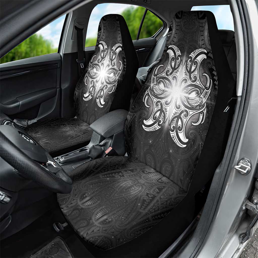 New Zealand Matariki Car Seat Cover Maori Moko Black Galaxy