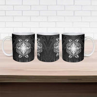 New Zealand Matariki Ceramic Mug Maori Moko Black Galaxy