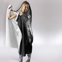 New Zealand Matariki Hooded Blanket Maori Moko Black Galaxy