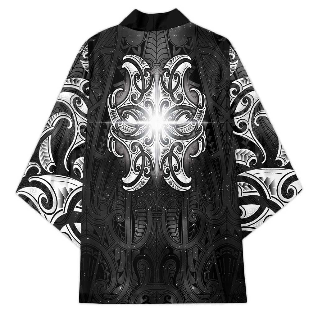 New Zealand Matariki Kimono Maori Moko Black Galaxy