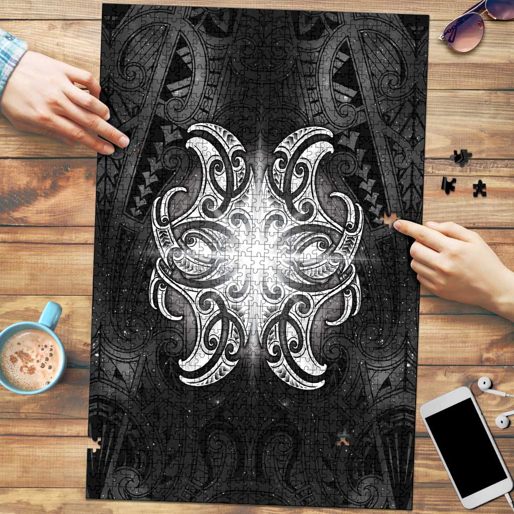 New Zealand Matariki Puzzle Maori Moko Black Galaxy