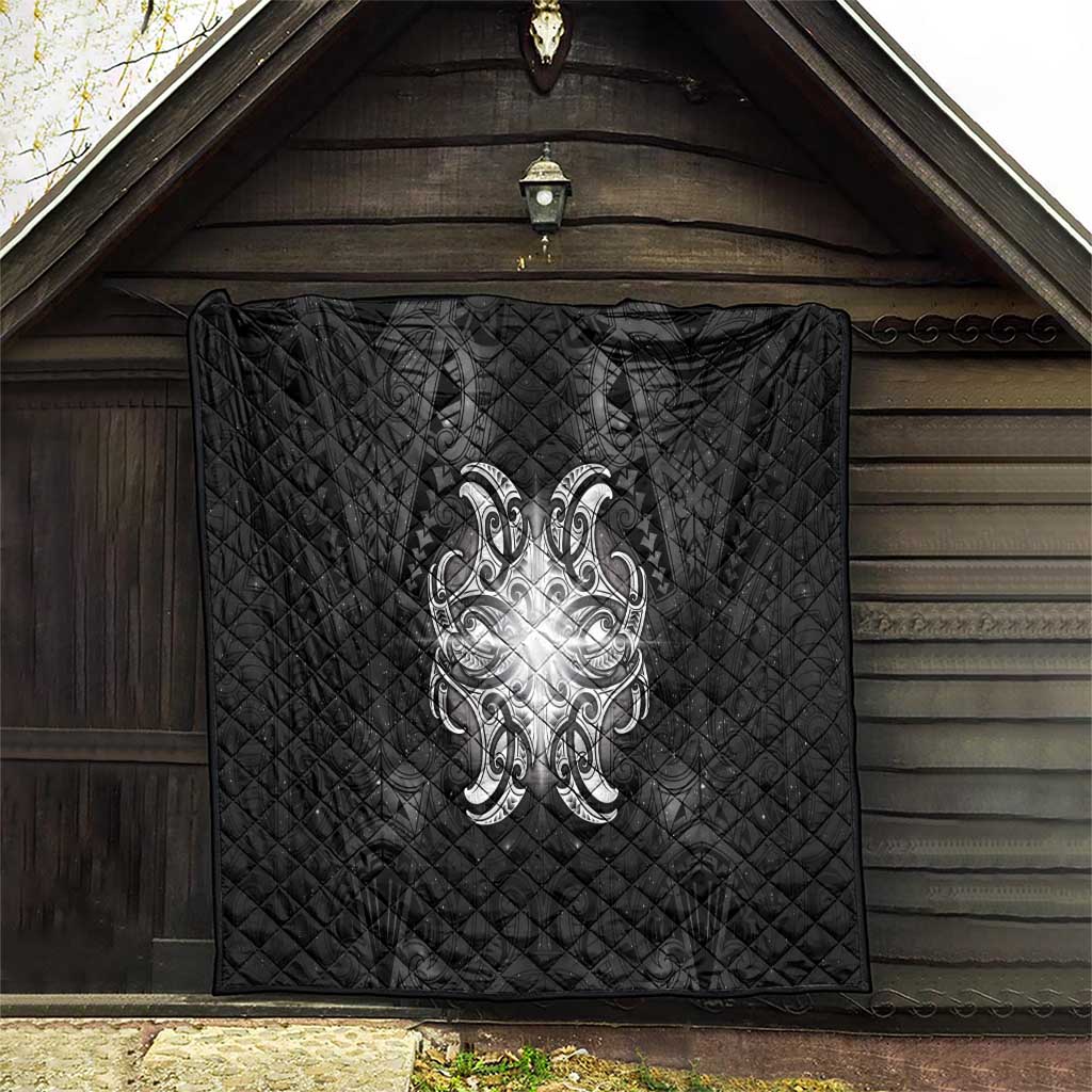 New Zealand Matariki Quilt Maori Moko Black Galaxy