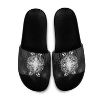 New Zealand Matariki Slide Sandals Maori Moko Black Galaxy