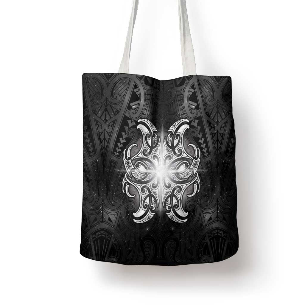 New Zealand Matariki Tote Bag Maori Moko Black Galaxy