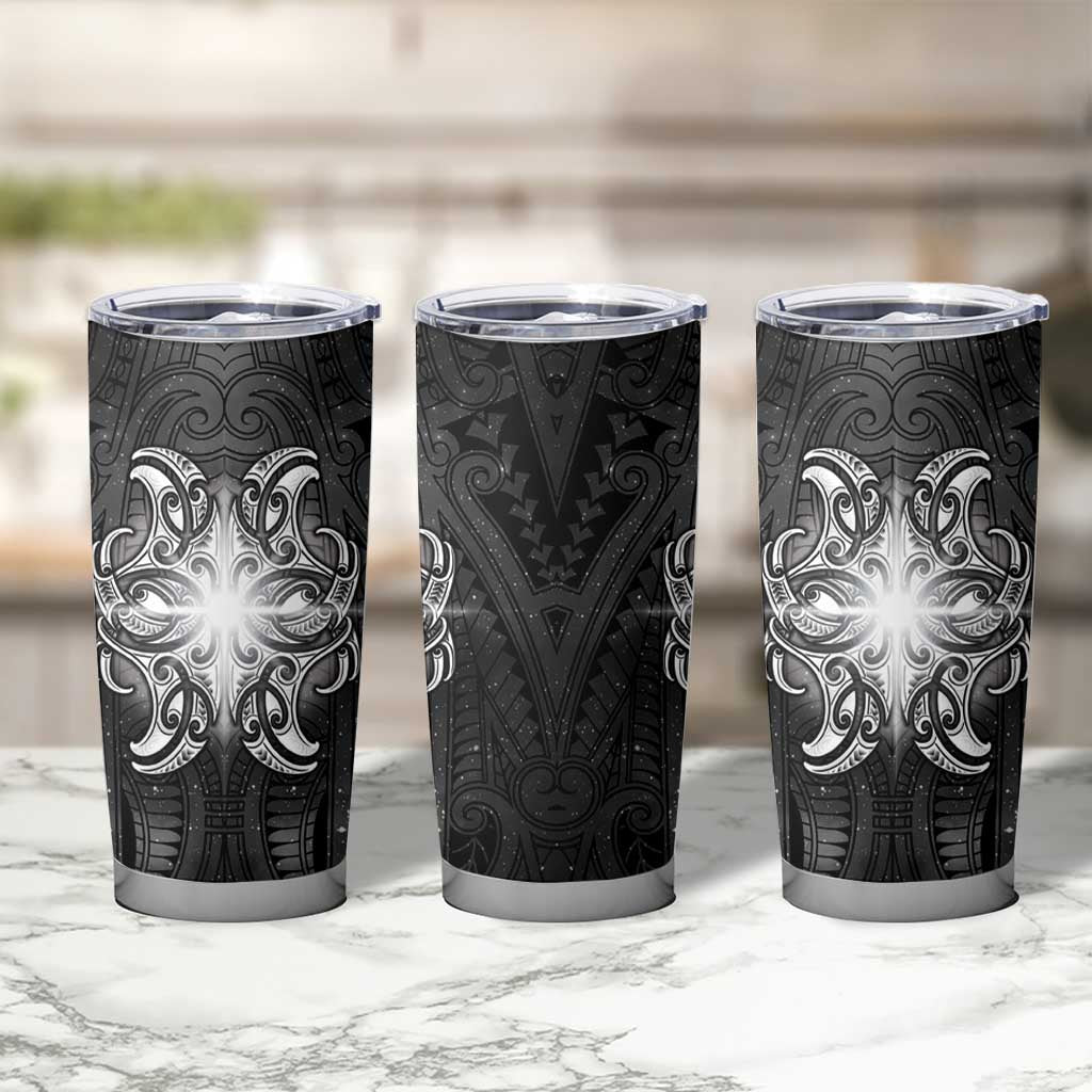 New Zealand Matariki Tumbler Cup Maori Moko Black Galaxy
