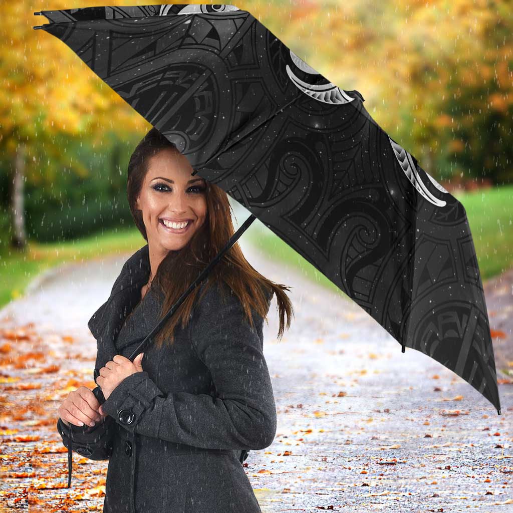 New Zealand Matariki Umbrella Maori Moko Black Galaxy