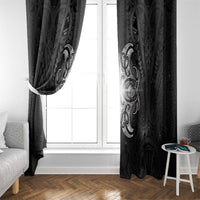 New Zealand Matariki Window Curtain Maori Moko Black Galaxy LT05 - Polynesian Pride
