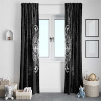 New Zealand Matariki Window Curtain Maori Moko Black Galaxy LT05 - Polynesian Pride