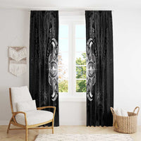 New Zealand Matariki Window Curtain Maori Moko Black Galaxy LT05 - Polynesian Pride