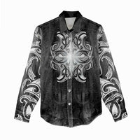 New Zealand Matariki Women Casual Shirt Maori Moko Black Galaxy LT05 - Polynesian Pride