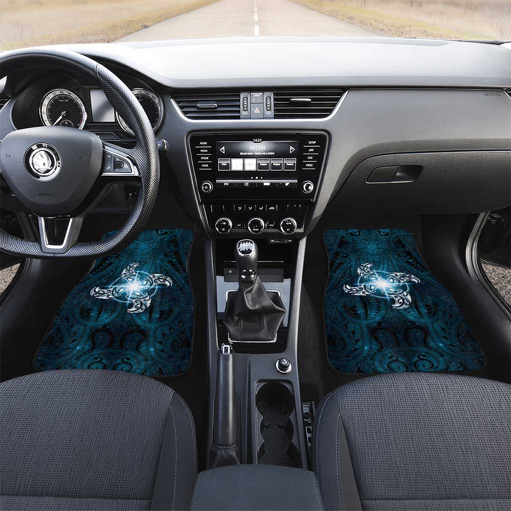 New Zealand Matariki Waita Car Mats Maori Moko Dark Blue Galaxy