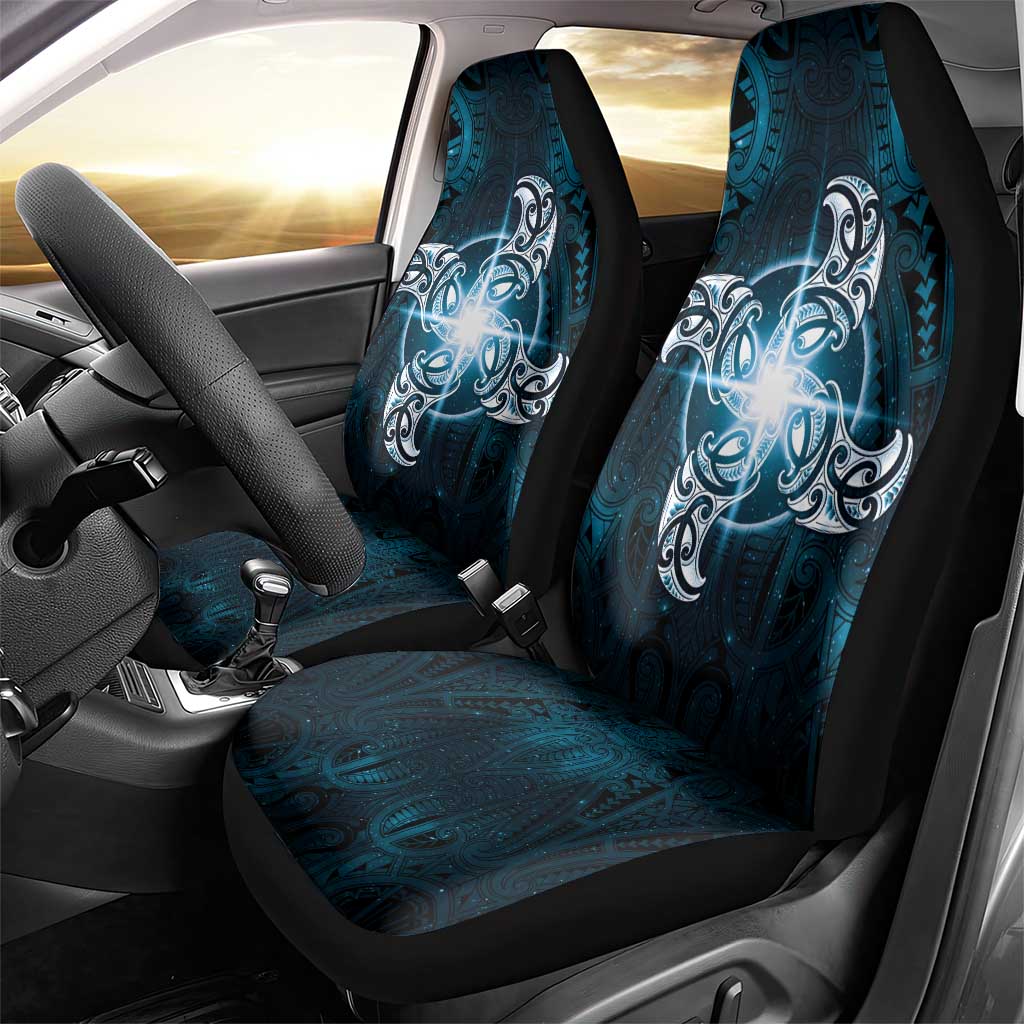 New Zealand Matariki Waita Car Seat Cover Maori Moko Dark Blue Galaxy